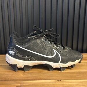 Nike Black and White Boys Baseball Cleats